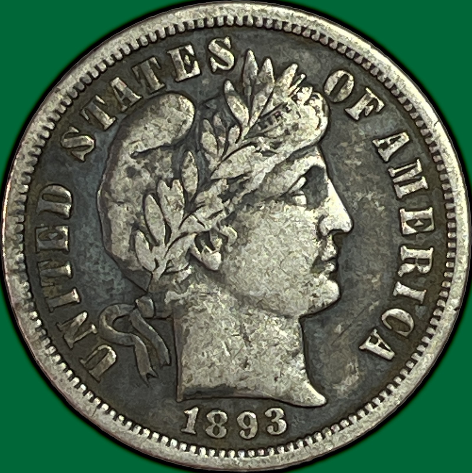 1893-S Barber Dime Extremely Fine XF Coin #45373