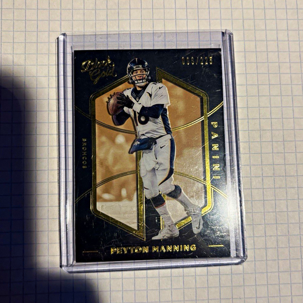 2016 Panini Black Gold Peyton Manning Broncos Base #53 Serial Numbered /225