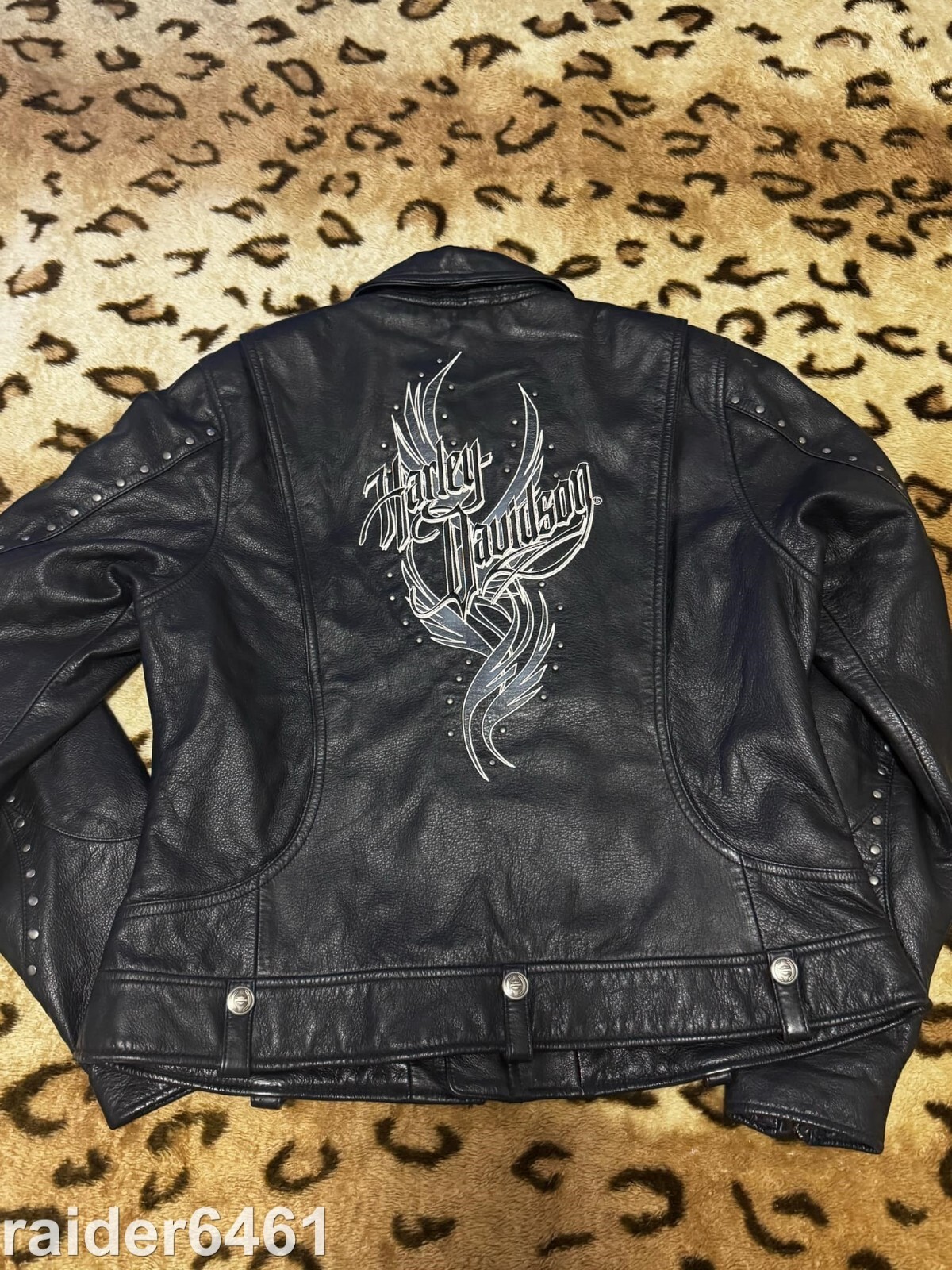 Harley-Davidson Women\'s Embroidered Leather Jacket Black Star Lake L 97024-08VW
