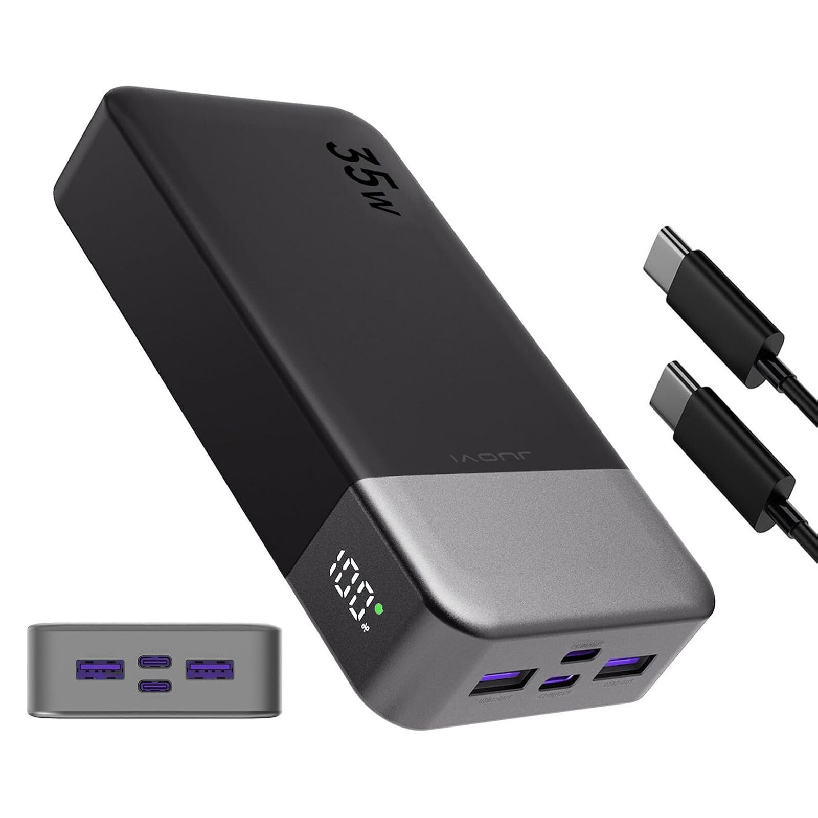 Power Bank 20000mAh Charging Portable External External Battery For Cell Phone