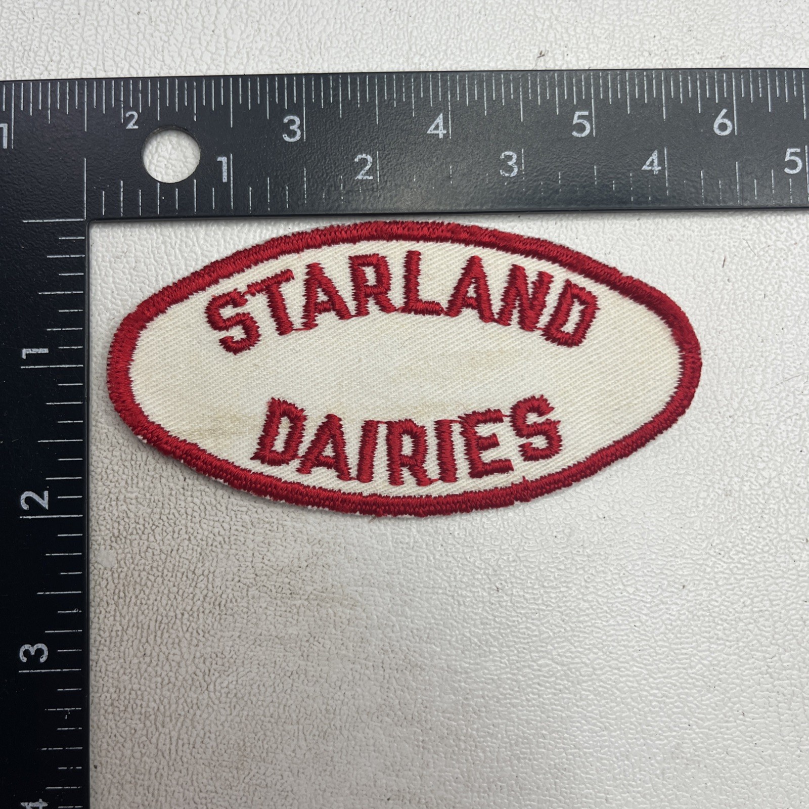 Vintage STARLAND DAIRIES Advertising Patch - Dairy Farm Milk Cows 00WV