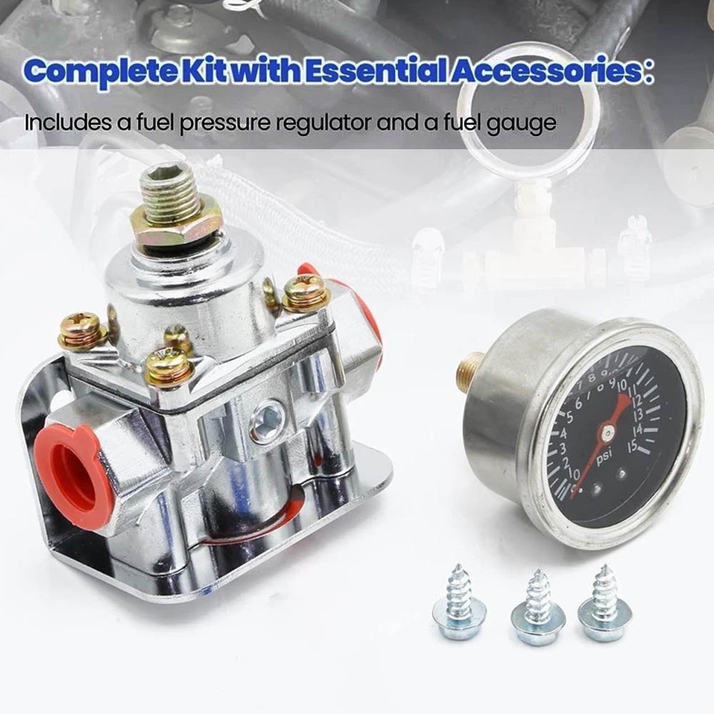 12-804 Low Fuel Pressure Regulator Gauge for Carburetor Carb Quick Fuel 1-4psi