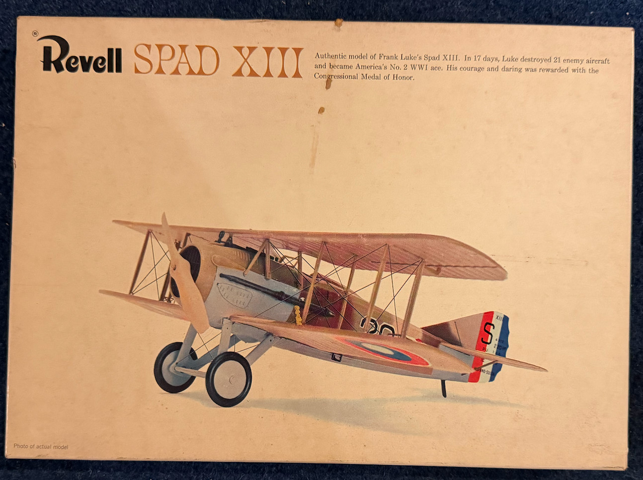 Vintage Revell Frank Luke's Spad XIII Model Kit H-290:150 NOB