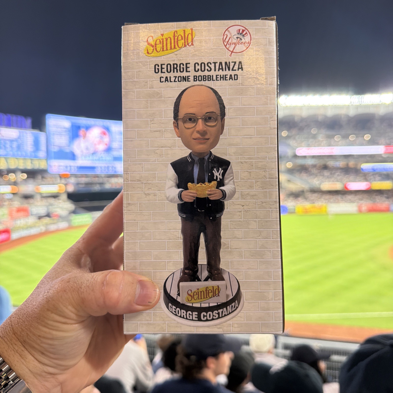 2026 New York Yankees Seinfeld George Costanza Calzone Bobblehead 8/27 2026 New York Yankees Seinfeld George Costanza Calzone Bobblehead 8/27
