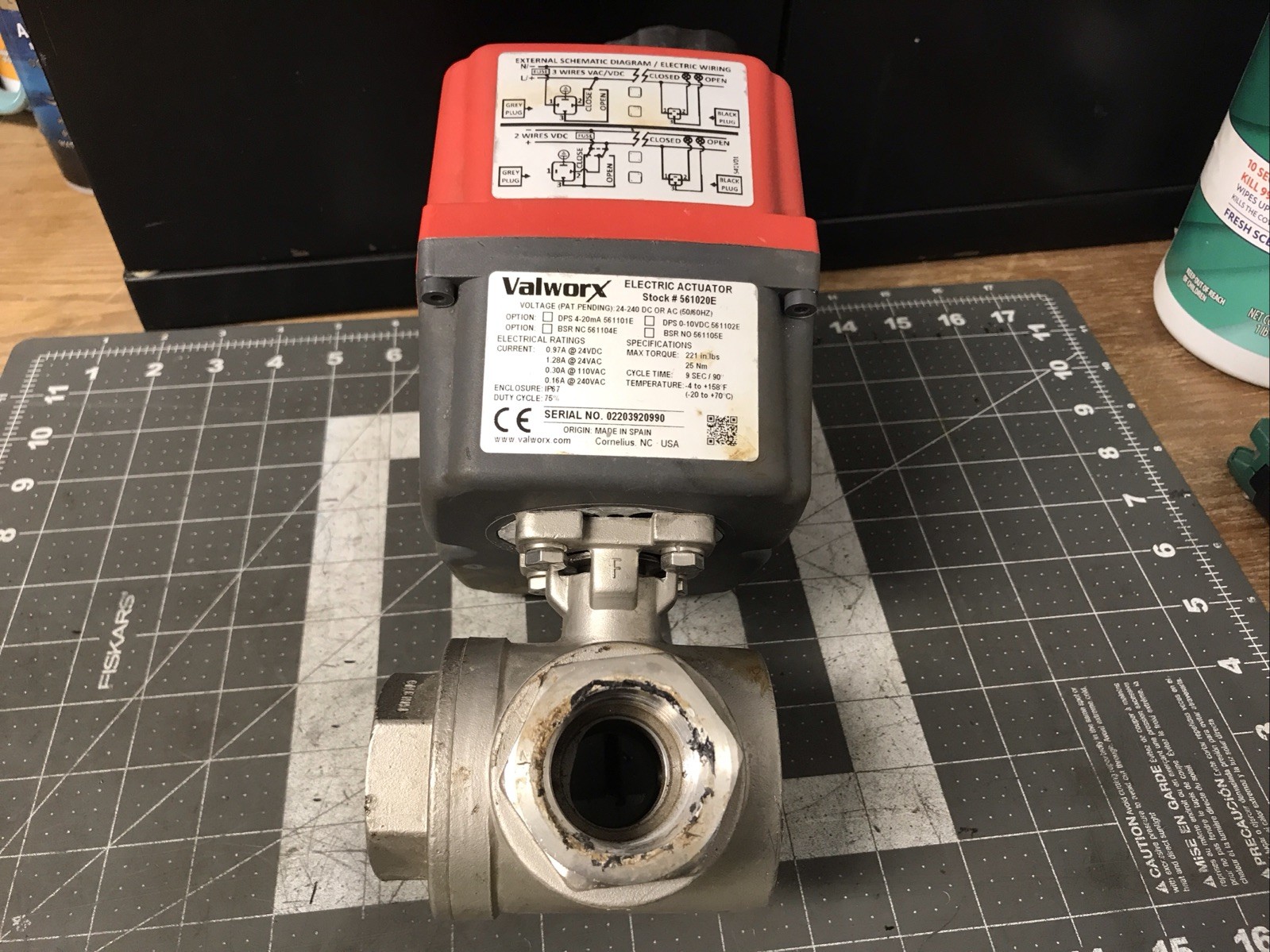 VALWORX ELECTRIC ACTUATOR #561020E 1”  S.STEEL VALVE(LMP165A)