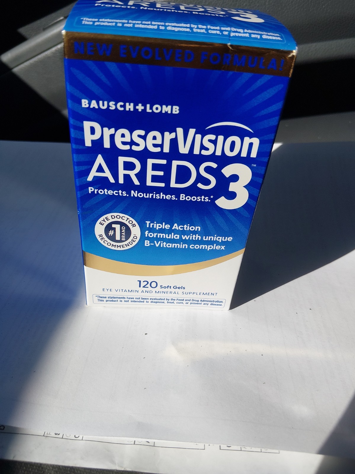Bausch + Lomb PreserVision AREDS 3 Eye Vitamin Supplement 120 Soft Gels  Exp: 28