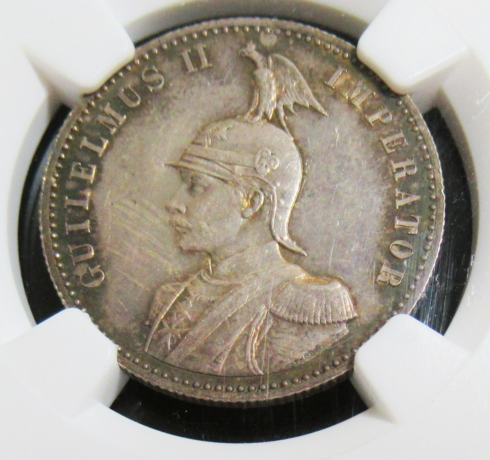 German East Africa: German Colony. Wilhelm II 1/2 Rupie 1891 MS64 NGC.