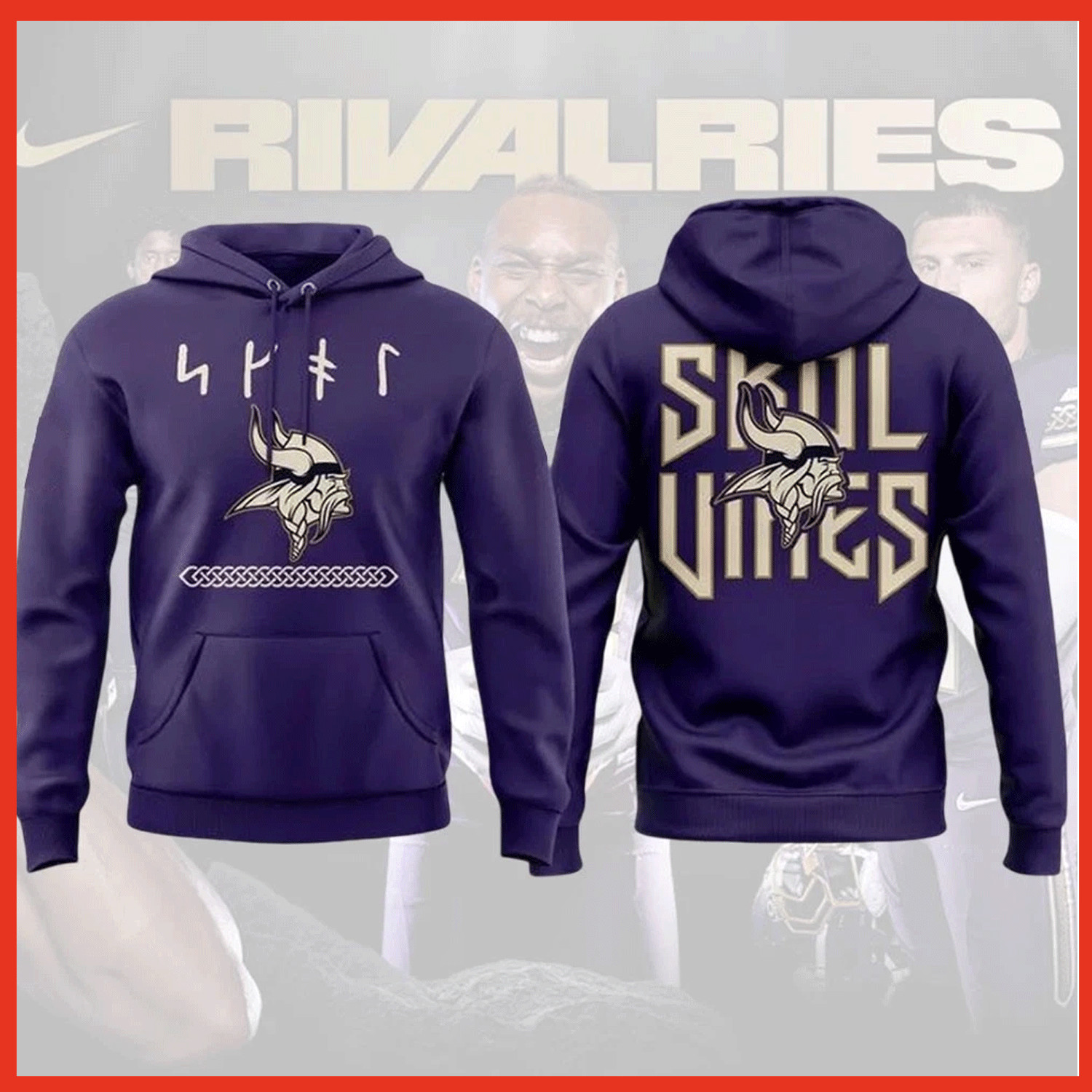 🔥HOT Minnesota Vikiing$ 2026 Rivalries Football Hoodie Full Size
