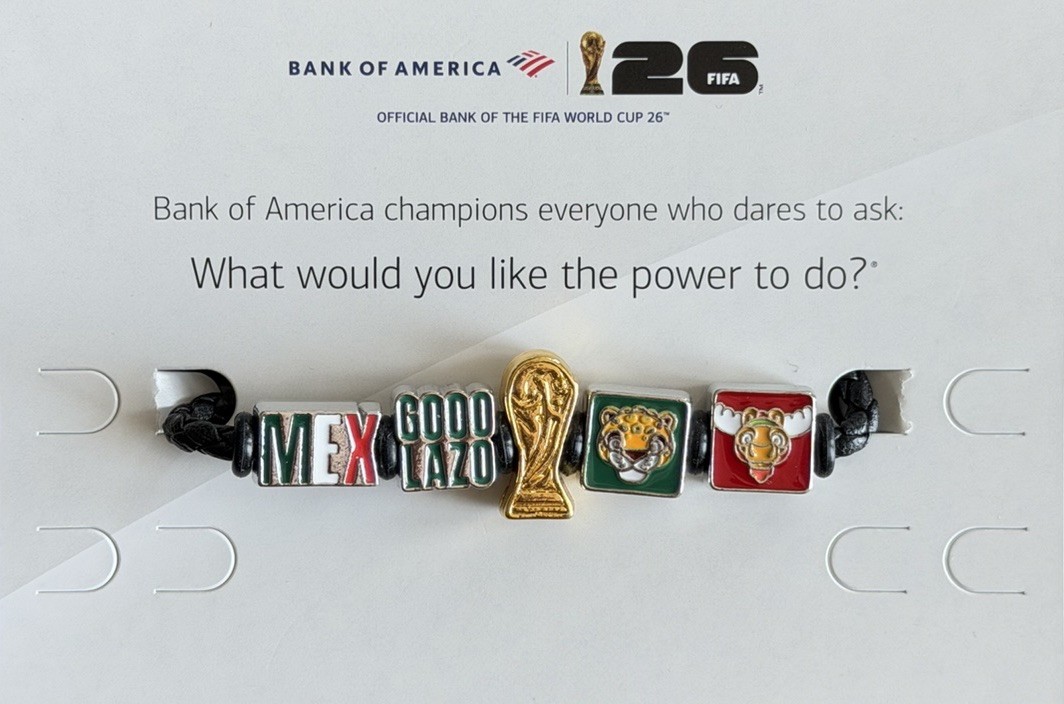 Bank of America FIFA World Cup 26 Braided MEXICO Charm Bracelet