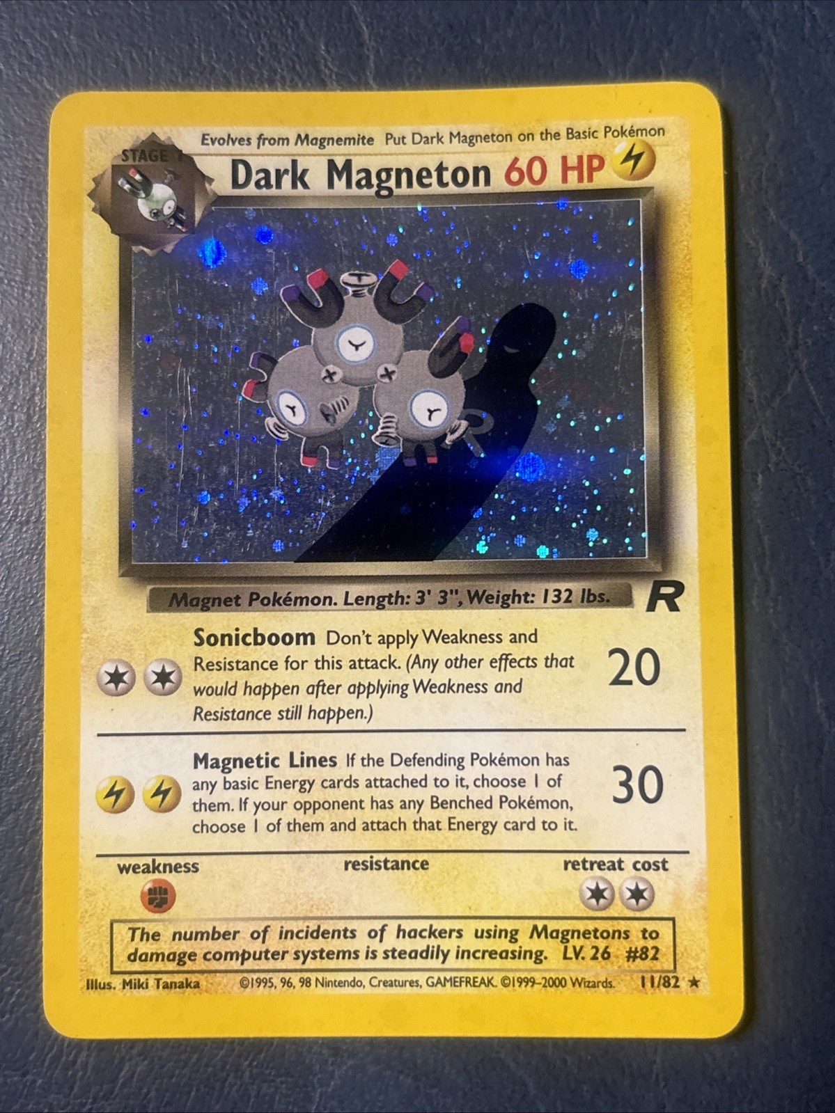 Dark Magneton 11/82 Team Rocket Holo. Pre-Owned Rare Dark Magneton 11/82 Team Rocket Holo. Pre-Owned Rare