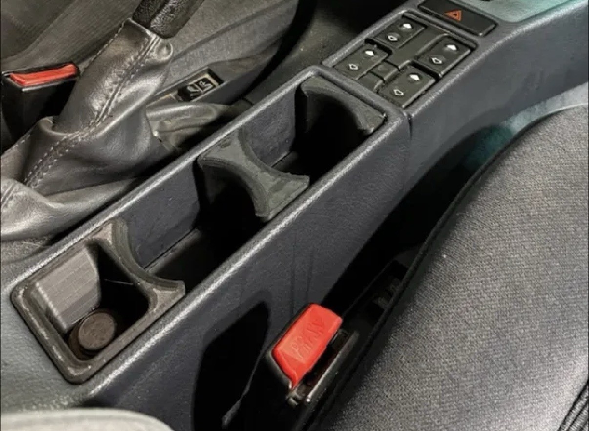 BMW E34 E32 Center Console Dual Cup Holder Insert 1988-1995 PETG 3D Printed
