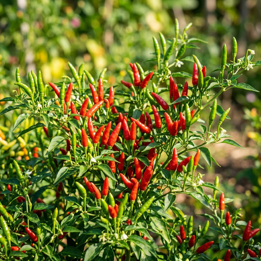 50 Thai Bird\'s Eye Chili Seeds for Planting - Extreme Heat Asian Pepper Seeds