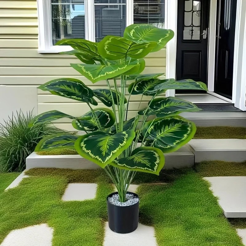 24 Leaves Giant Artificial Plant Tree Indoor Outdoor All Season Home Party Decor