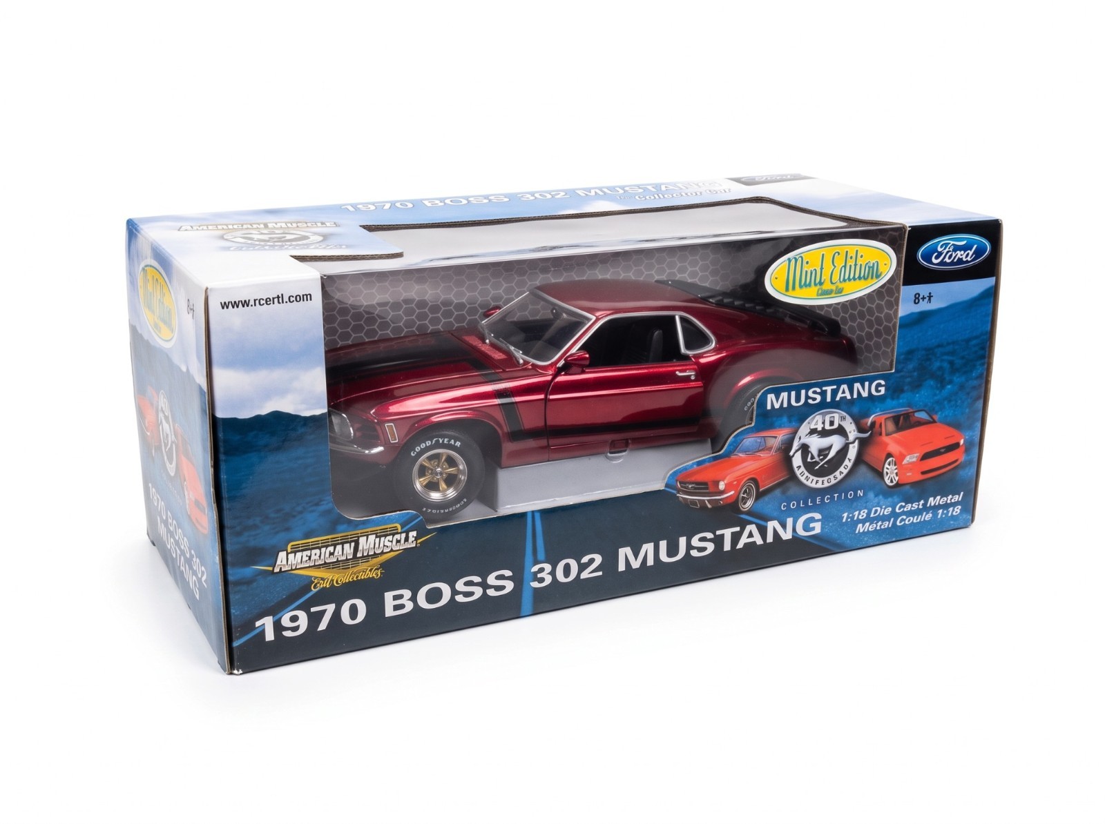 Ertl American Muscle 1970 Boss 302 Mustang 40th Anniversary 1:18 Scale