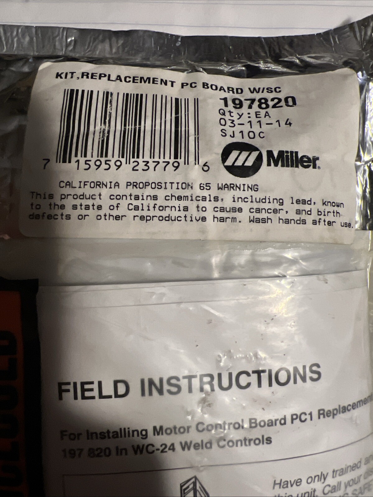 Kit, Replacement Pc Board W/sc #197820