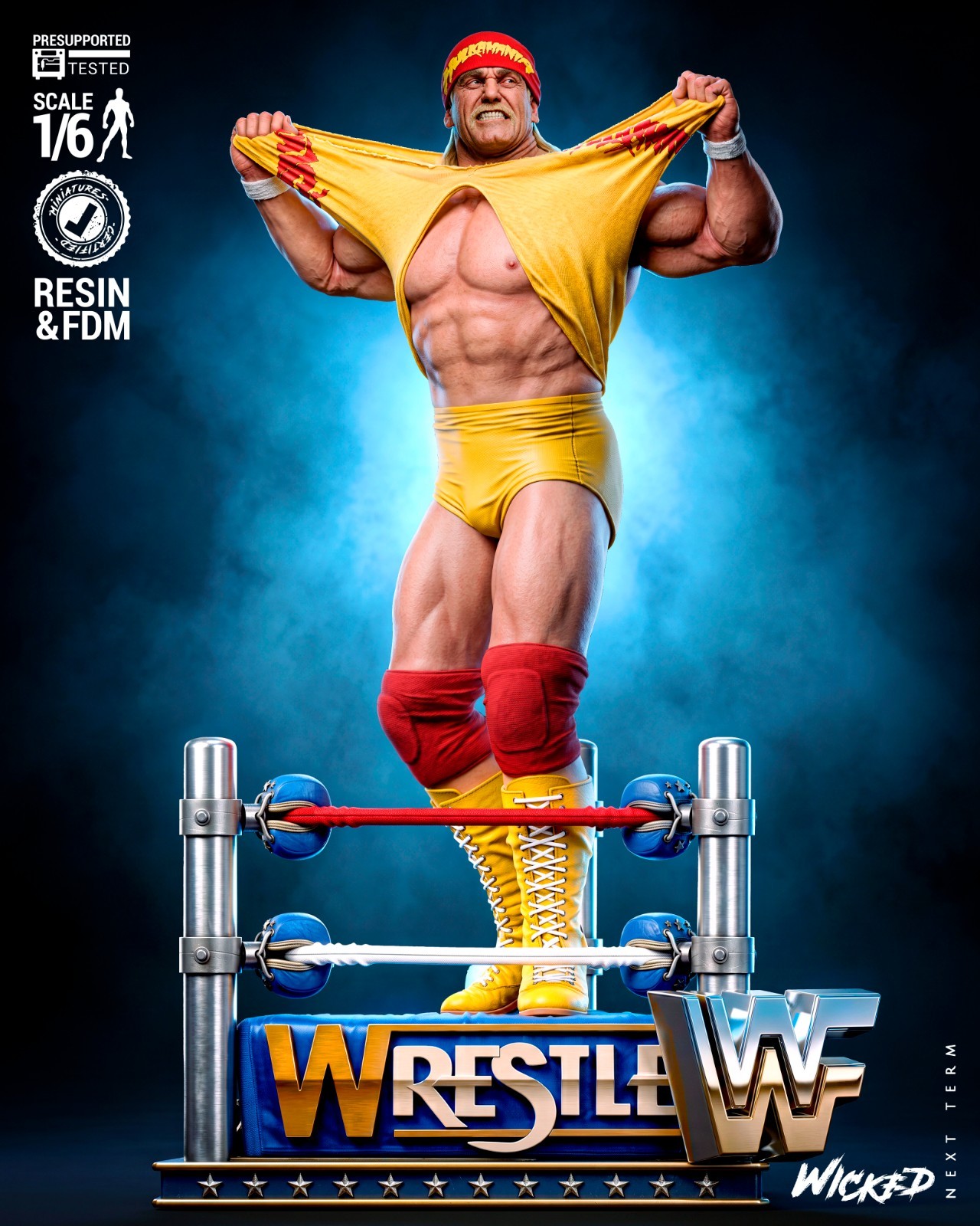 1:6 Hulk Hogan WWE Fan Art UNPAINTED Resin Garage Kit Statue Hulkamania