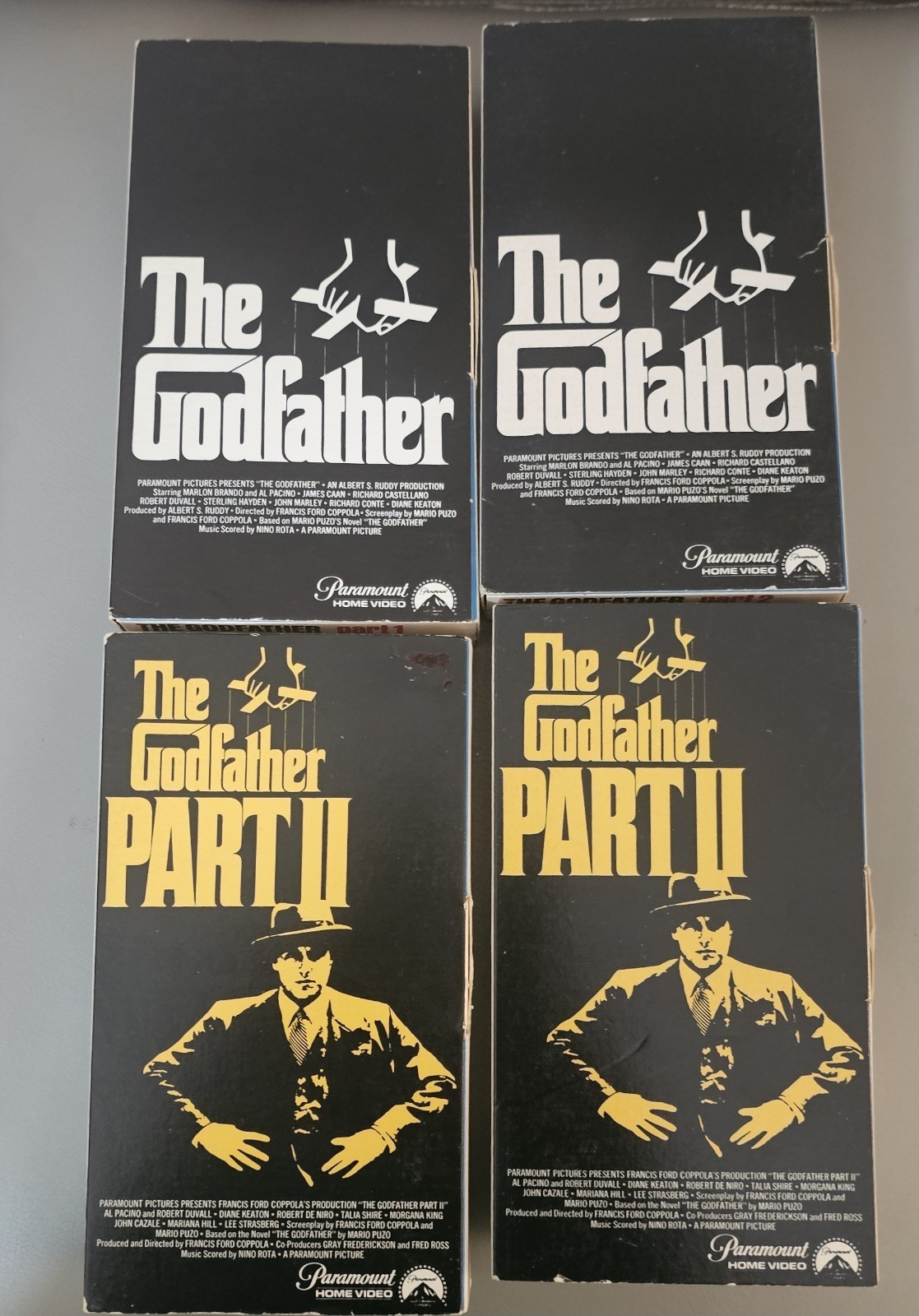 The Godfather Pt.1&2 VHS Paramount Gatefold 1979 1st Print Very Rare (4 Tapes)