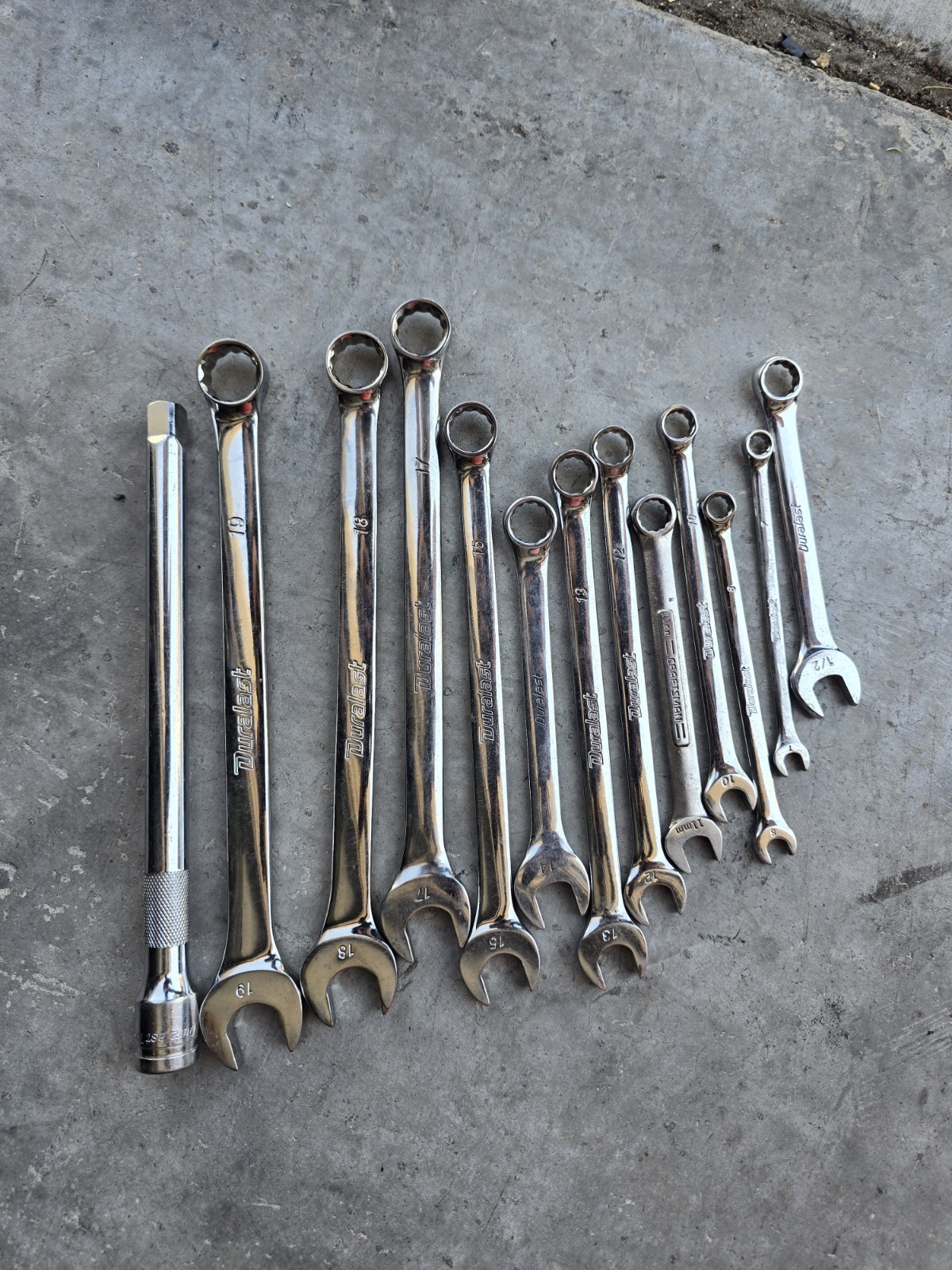 Duralast 12pc Metric Combination Wrench Set 7-19mm Chrome Extension AutoZone Duralast 12pc Metric Combination Wrench Set 7-19mm Chrome Extension AutoZone