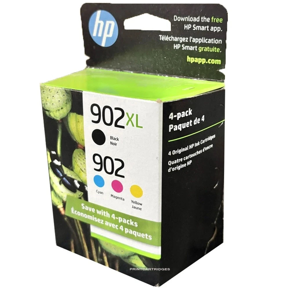 NEW SEALED Genuine HP 902XL Black and Color 4PK Ink Cartridges NEW SEALED Genuine HP 902XL Black and Color 4PK Ink Cartridges