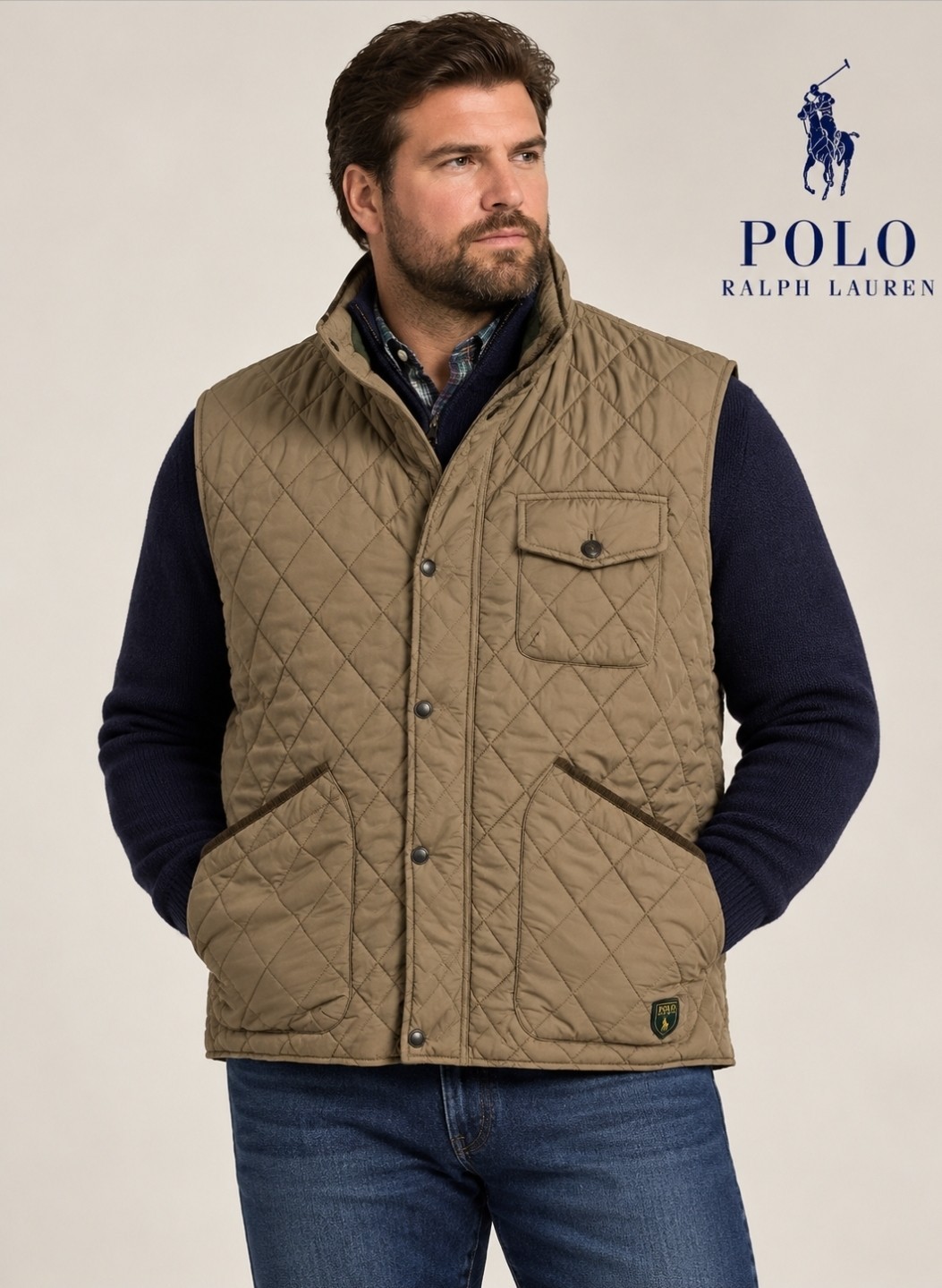 Polo Ralph Lauren Beaton Quilted Utility Vest Tan Brown Mens Size 3XLT NWOT $248 Polo Ralph Lauren Beaton Quilted Utility Vest Tan Brown Mens Size 3XLT NWOT $248