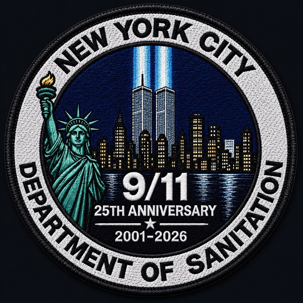 Custom DSNY 9/11 25th Anniversary Patch Size 3.5β πΊπΈ Custom DSNY 9/11 25th Anniversary Patch Size 3.5β πΊπΈ