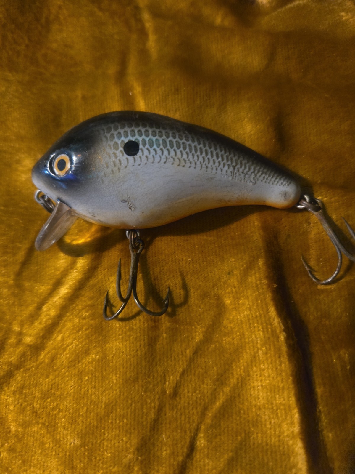 vintage Mann\'s Baby 1-Minus crankbait lure.