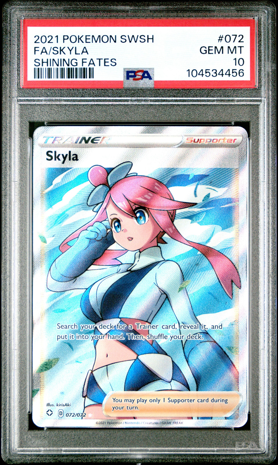 Skyla PSA 10 2021 Pokemon Sword & Shield Shining Fates #072 Skyla PSA 10 2021 Pokemon Sword & Shield Shining Fates #072