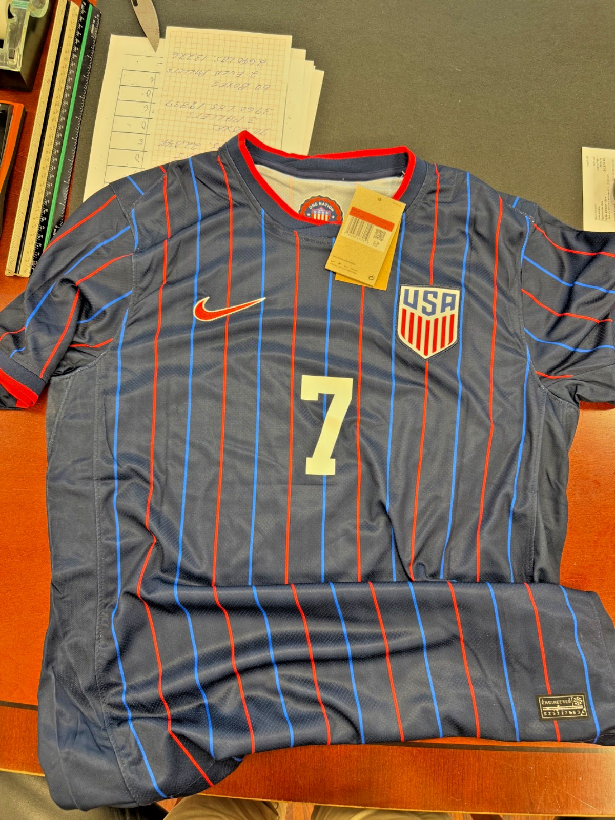🔥Nike USA USMNT 2025 away Jersey Size Large #7 REYNA NEW WITH TAGS 🔥Nike USA USMNT 2025 away Jersey Size Large #7 REYNA NEW WITH TAGS