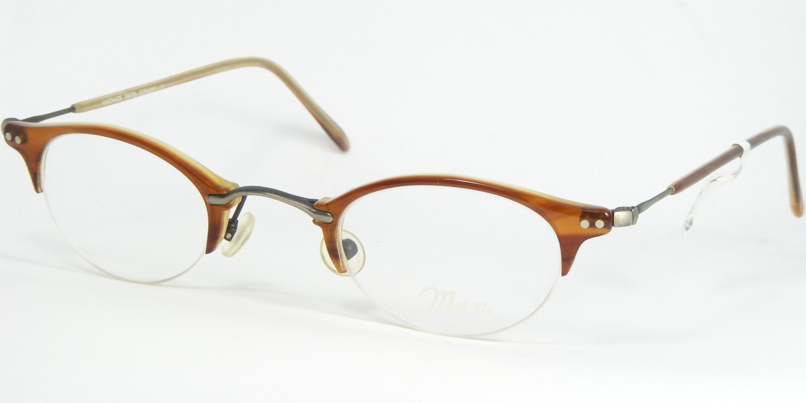 Vintage Max. SIEGEL CLIFFORD 705 BROWN TRANSPARENT EYEGLASSES FRAME 40-26-140mm