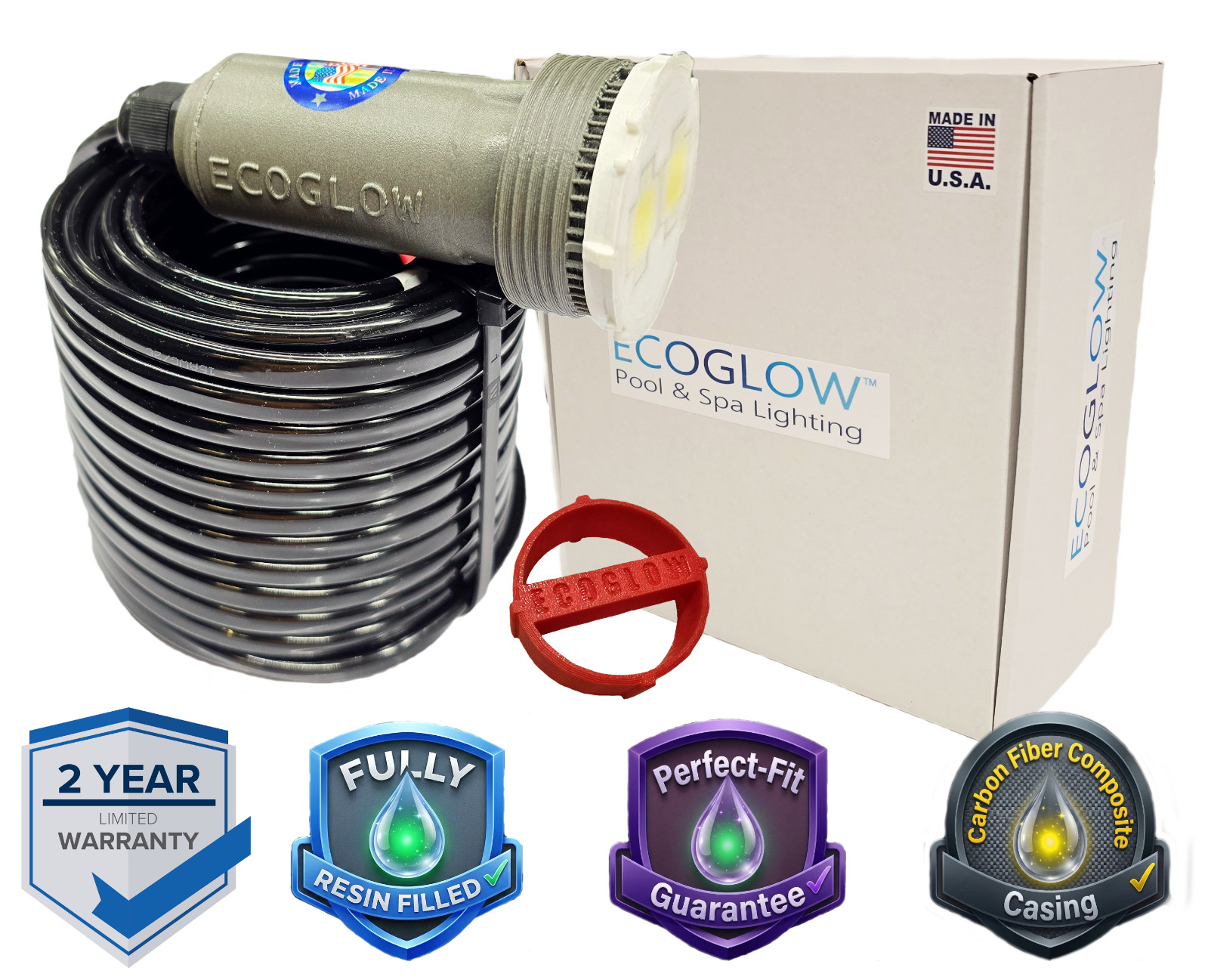 100ft Pentair Microbrite Replacement: ECOGLOW Pure MICRO™ 2yr Warranty, USA MADE