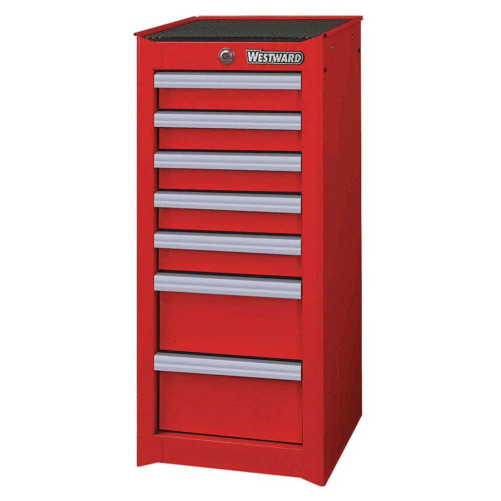 WESTWARD 32H864 Powder Coated Red,Light Dty,Side Cbint 32H864