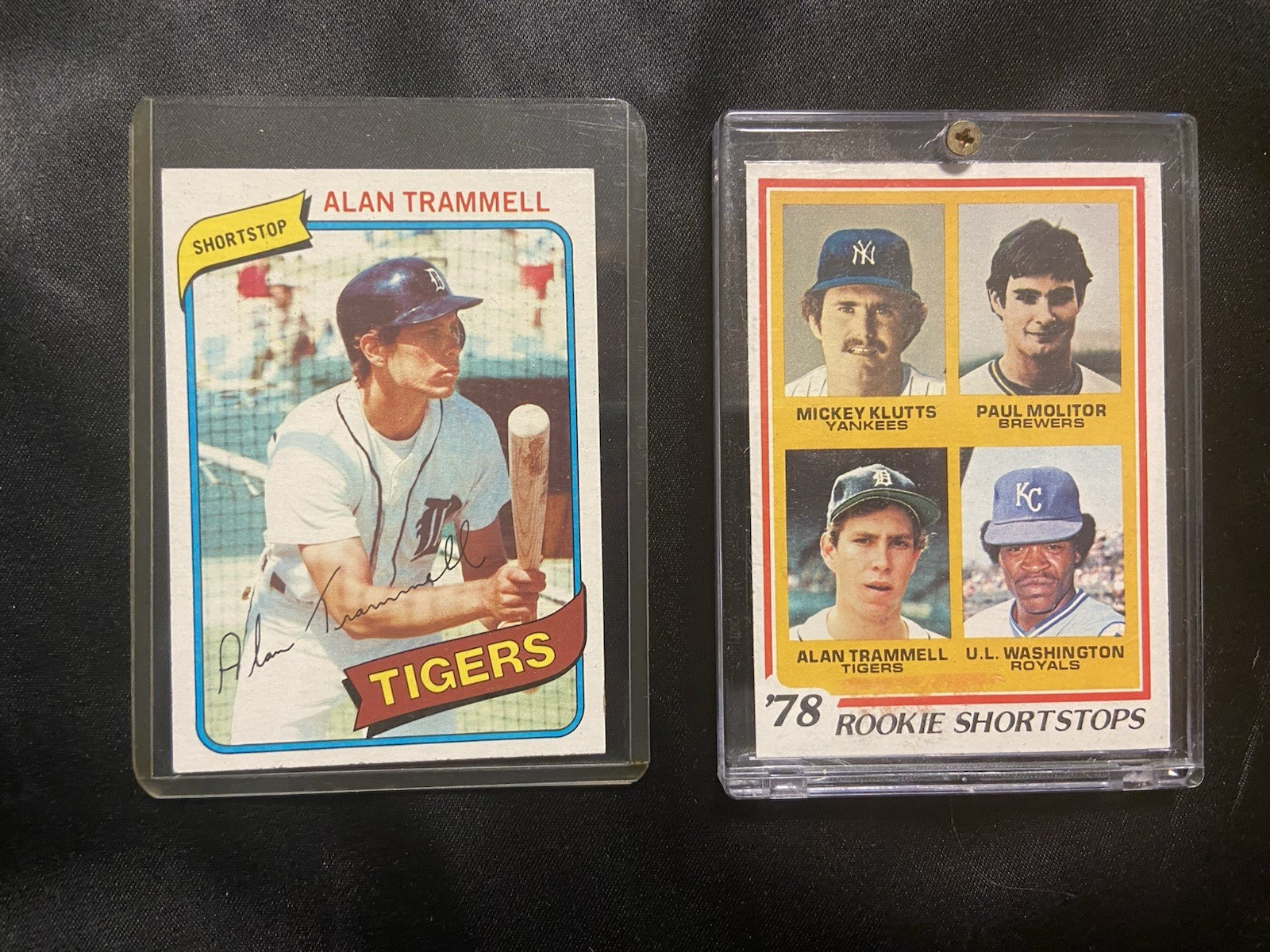 Vintage Topps 1978 Rookie Shortstops #707 Molitor/Trammell 2 Hall of Famers Vintage Topps 1978 Rookie Shortstops #707 Molitor/Trammell 2 Hall of Famers