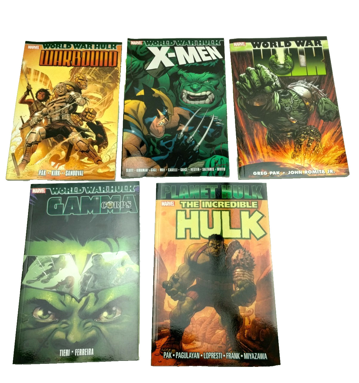 Planet Hulk World War Hulk WWH X-Men Gamma Corps Warbound 5 Trade Paper Backs