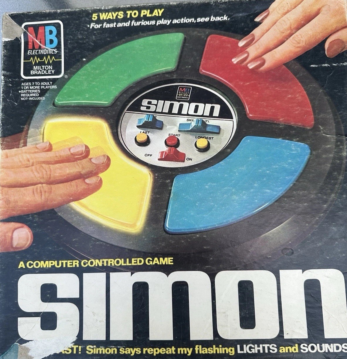 Milton Bradley MB Simon Says Game Vintage 1978 w/ Box- Works