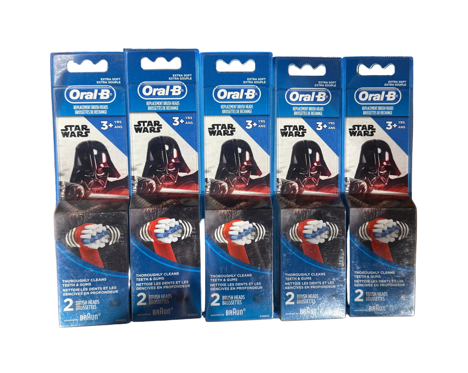 5x Oral B Kids Extra Soft Replacement Brush Heads Star Wars Mandalorian