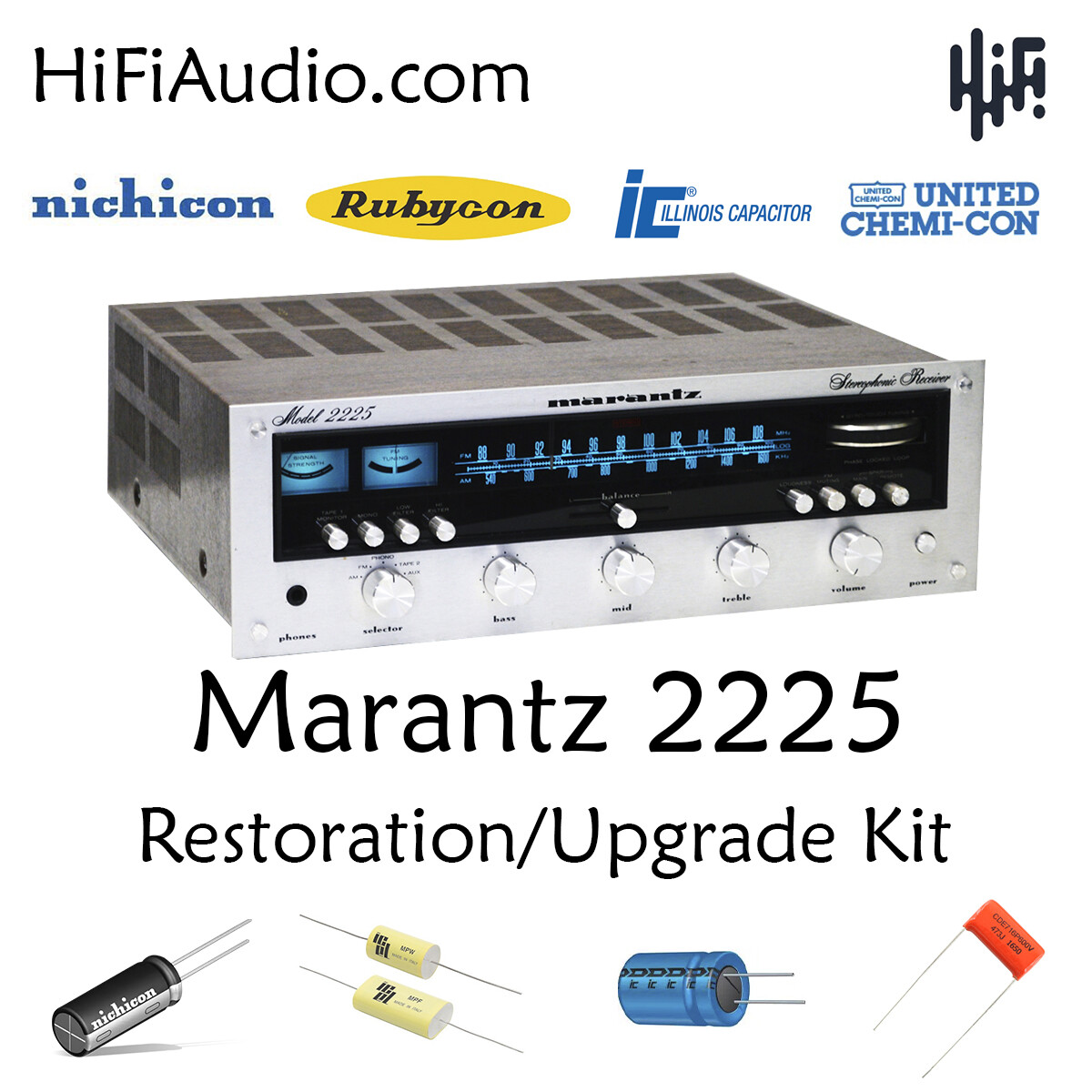 Marantz 2225 2225L - rebuild restoration recap upgrade kit repair capacitor