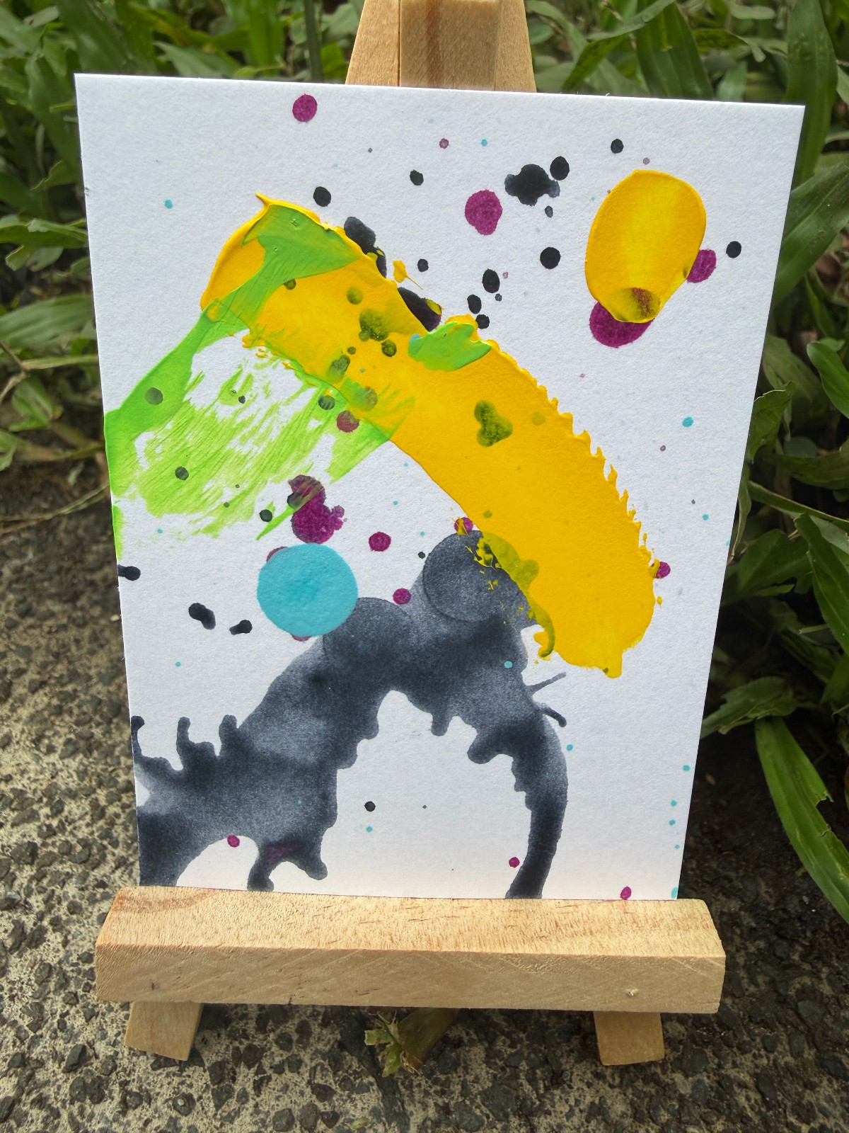 ACEO/ATC Original Acrylic Mini Abstract Painting 