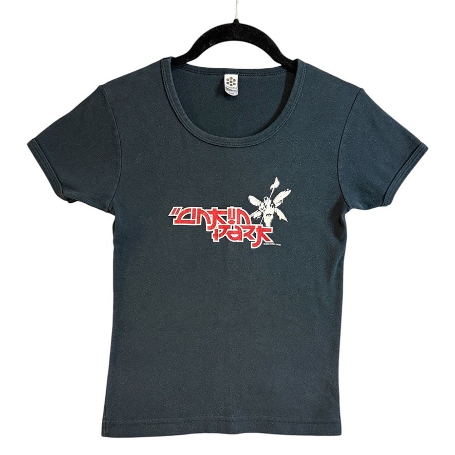 Vintage 2000 Linkin Park Hybrid Theory Baby Tee Medium American Apparel Y2K