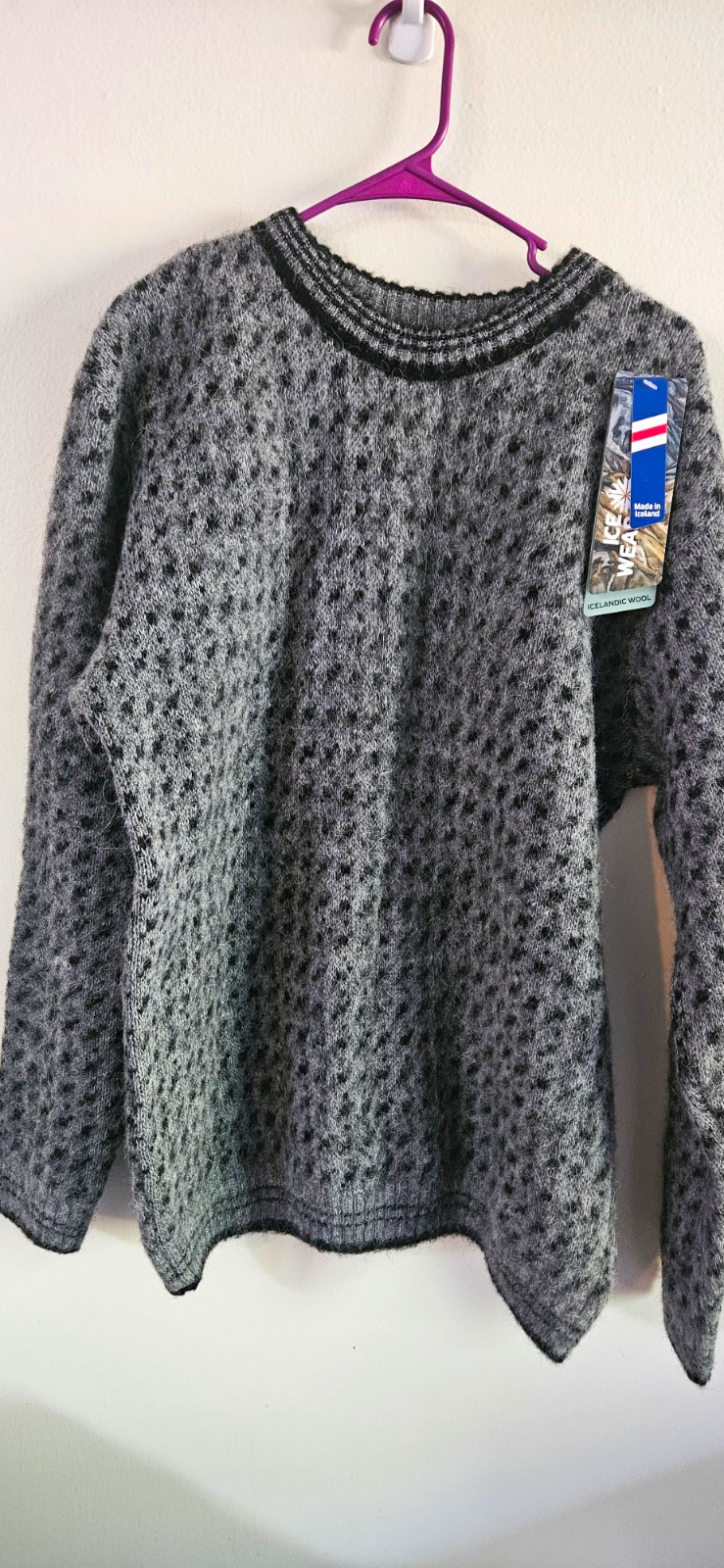Icewear Iceland Men’s Wool Knit Spotted Crew Neck Pullover Sweater 2XL Icewear Iceland Men’s Wool Knit Spotted Crew Neck Pullover Sweater 2XL