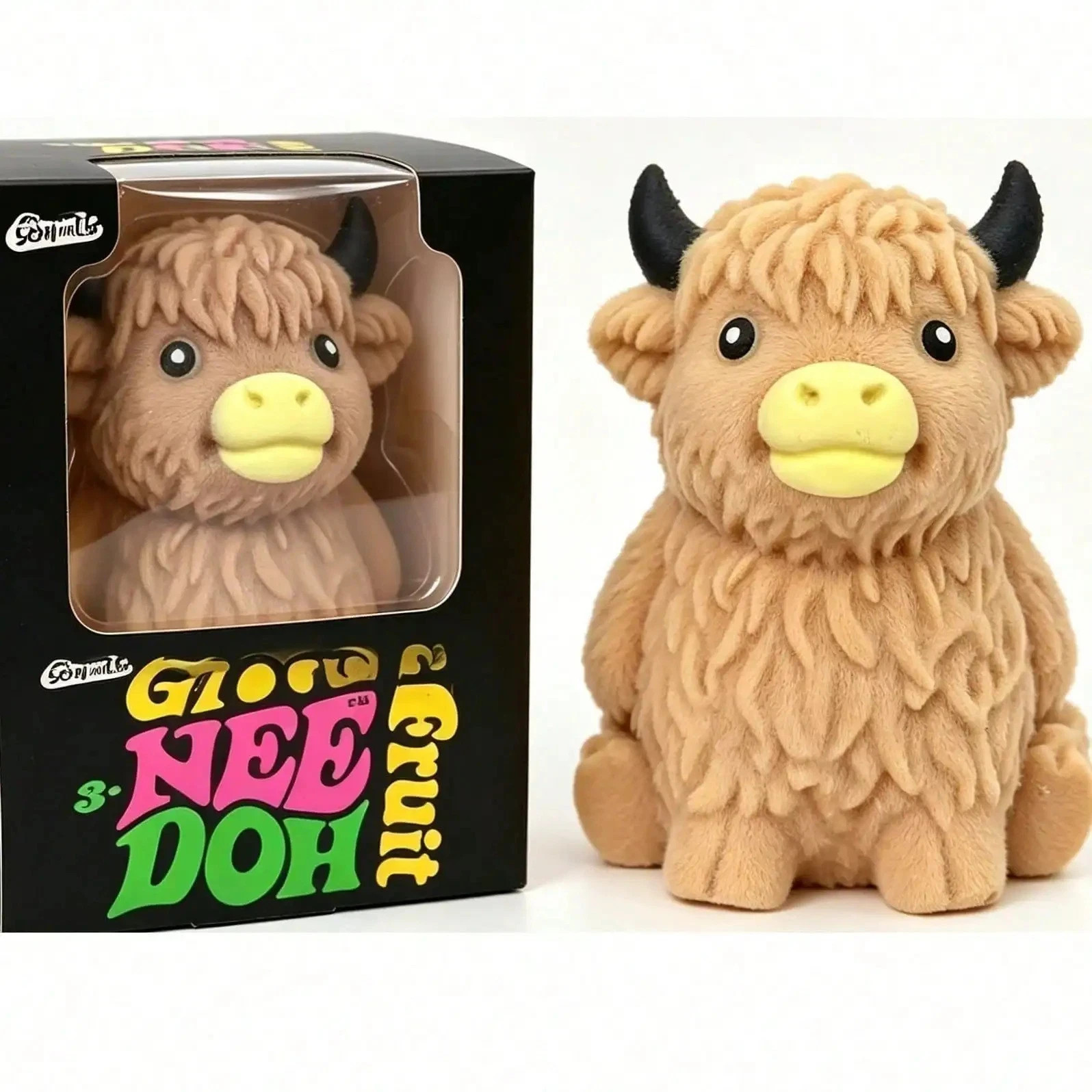 Scottish Highland Cow Squishy Stress Relief Toy Slow Rising Soft Sensory Gift