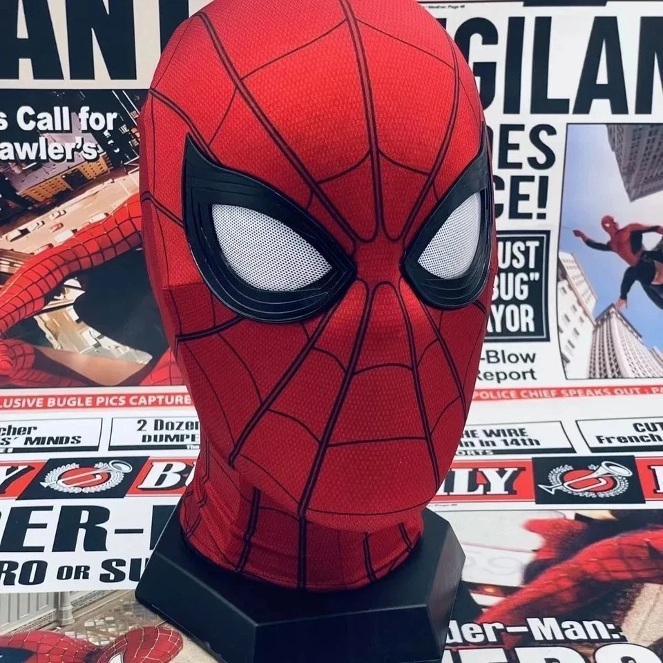 Spider-Man Mask Moving Arachnid Eyes Chin Control Eyes Helmet Masks Props Gift