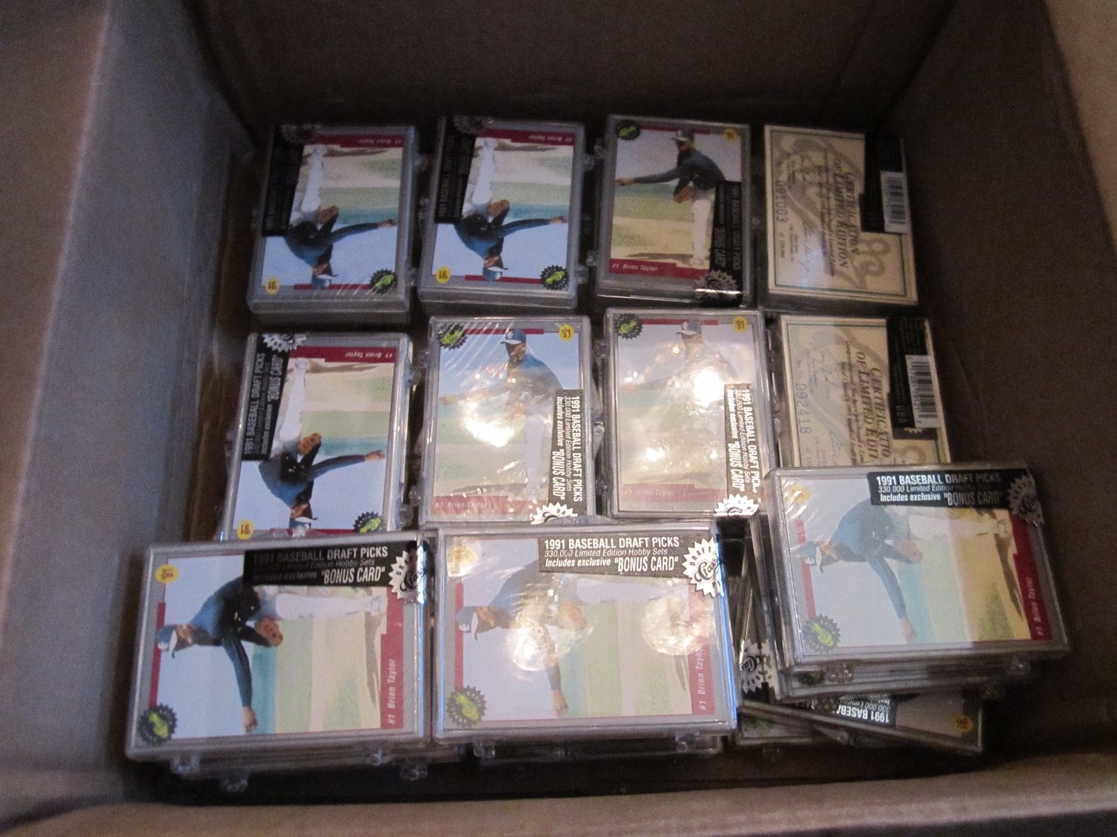 LOT OF (28) 1991 CLASSIC LIMITED EDITION BASEBALL DRAFT PICK CARDS - SEALED NOS