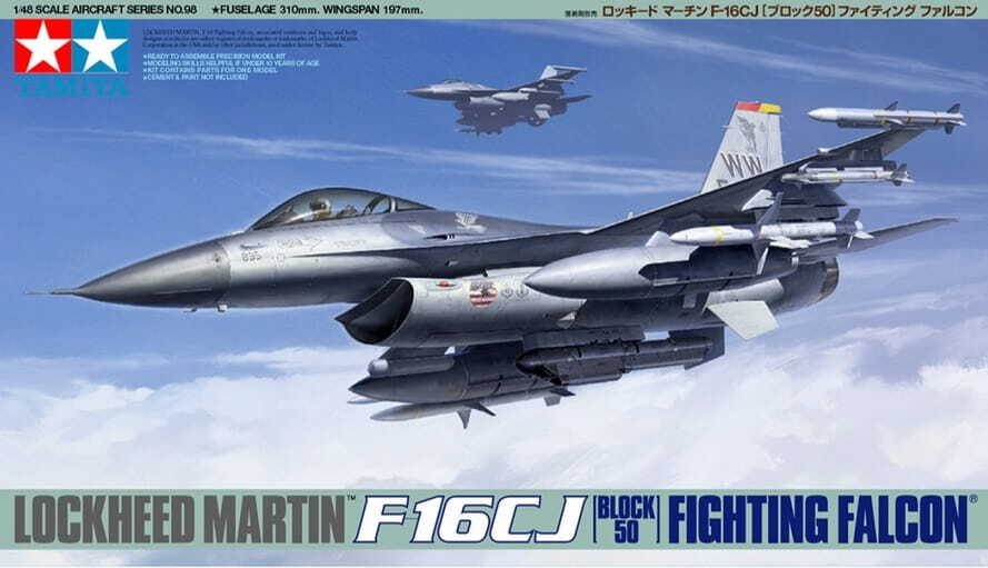 TAMIYA 61098 1:48 Lockheed Martin F-16CJ (Block 50) Fighting Falcon Model Kit