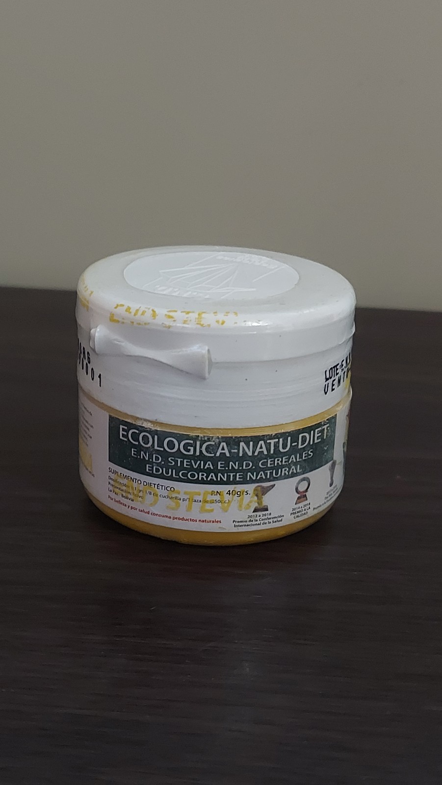 NATU DIET BOLIVIAN ECOLOGICAL STEVIA POWDER KETO PALEO 40G. ORIGINAL