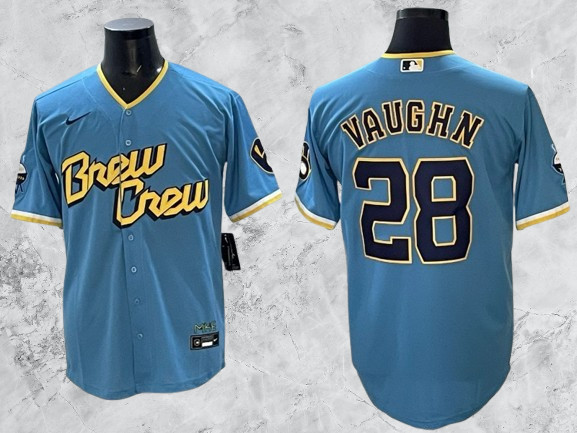 Milwaukee Brewers - Luis Lara #18 (Black-Navy-Baby blue) Cool Base Stitched