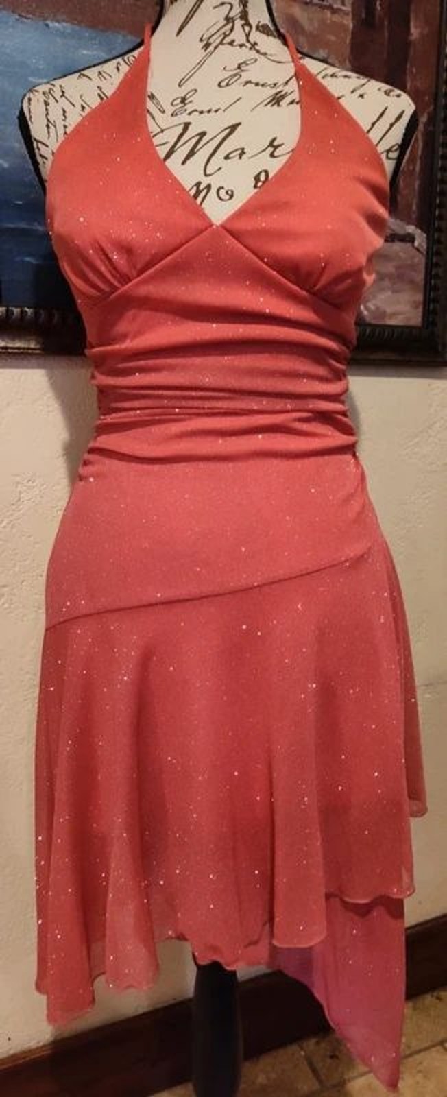 Sexy Taboo Coral Glitter Evening Prom Homecoming Gown Dress Size S Sexy Taboo Coral Glitter Evening Prom Homecoming Gown Dress Size S