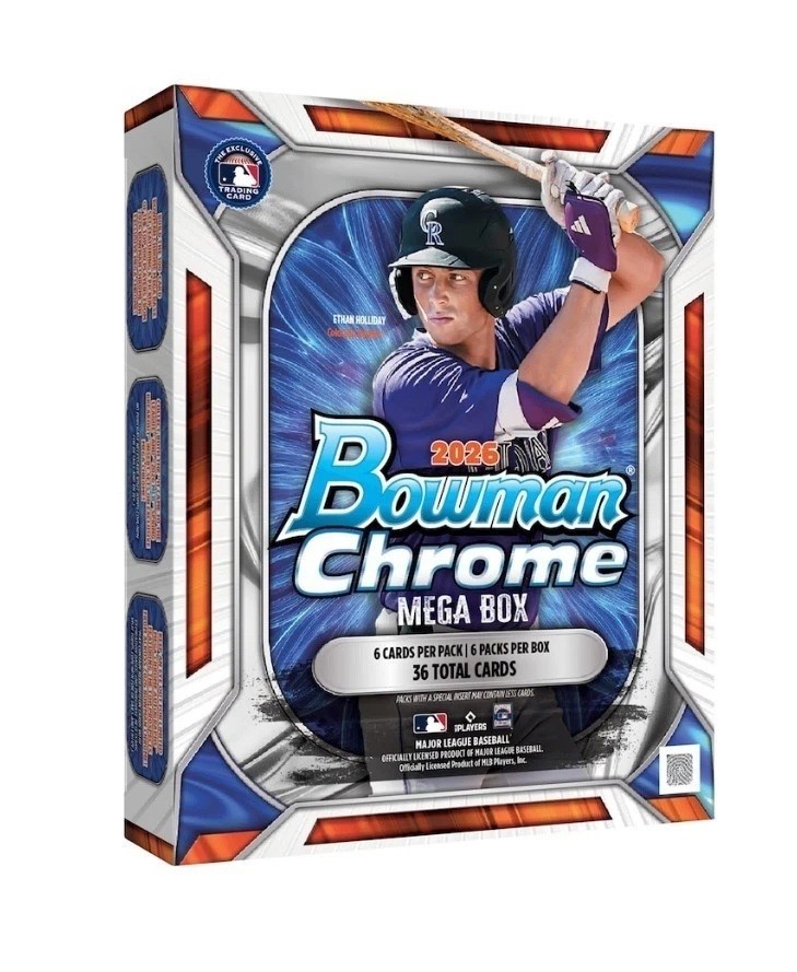 2026 Bowman Chrome Baseball Mega Box 2026 Bowman Chrome Baseball Mega Box