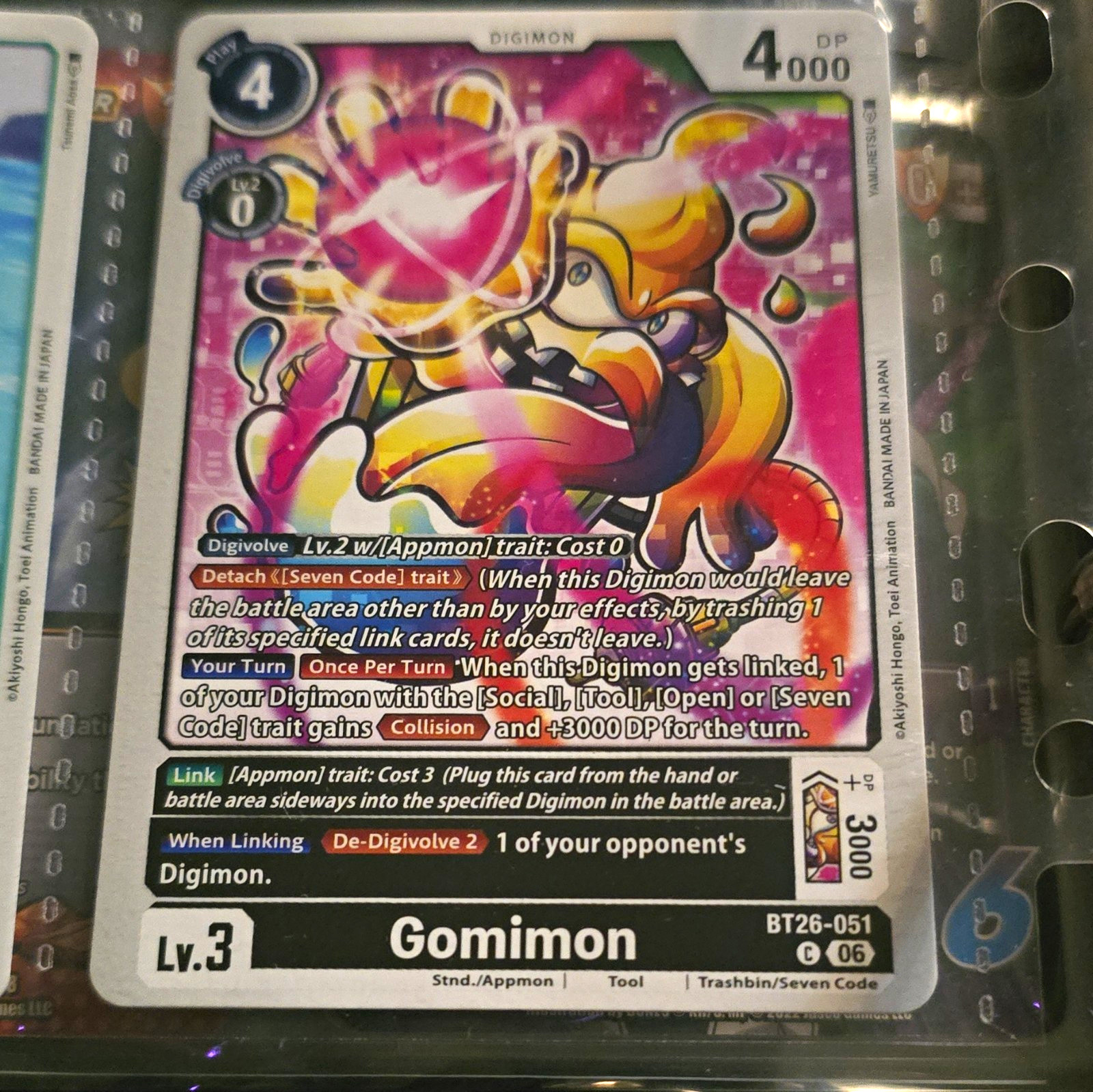 Bandai Digimon Card Game Gomimon BT26-051 Digimon Lv.3 Uncommon Holo Alt Art Bandai Digimon Card Game Gomimon BT26-051 Digimon Lv.3 Uncommon Holo Alt Art