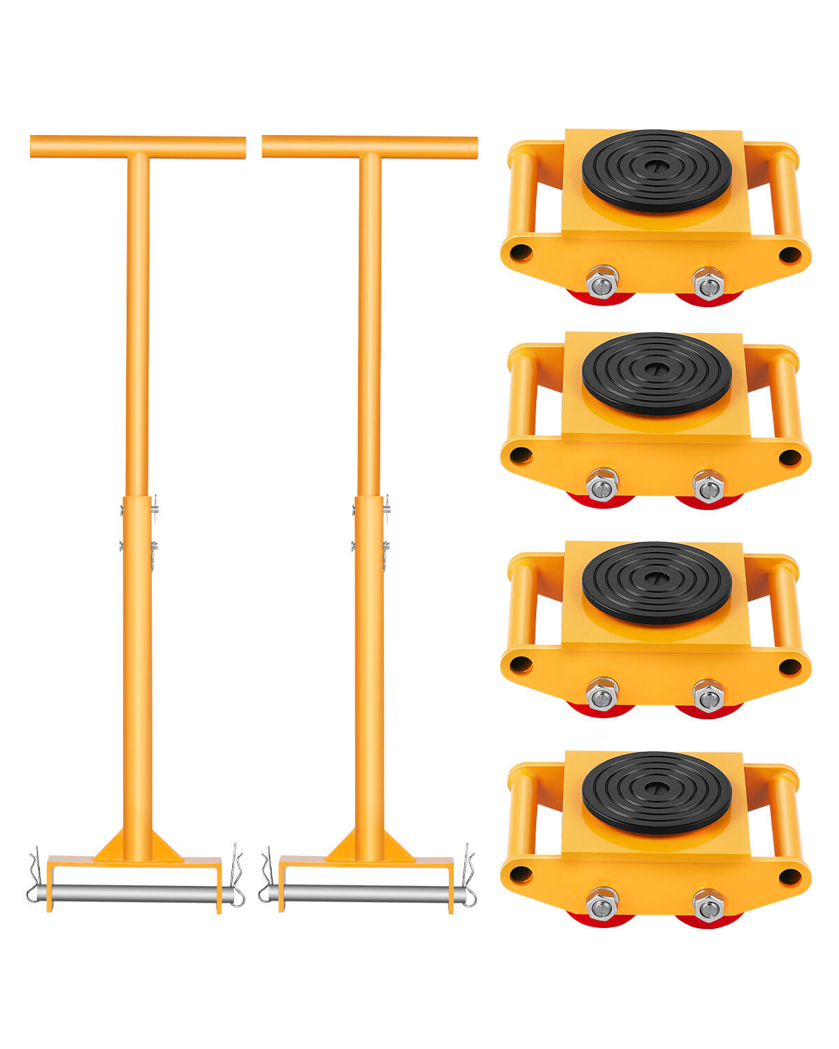 Machine Skate 13228 lbs 6T Machinery Skate Dolly with Handle 360° Rotation Machine Skate 13228 lbs 6T Machinery Skate Dolly with Handle 360° Rotation