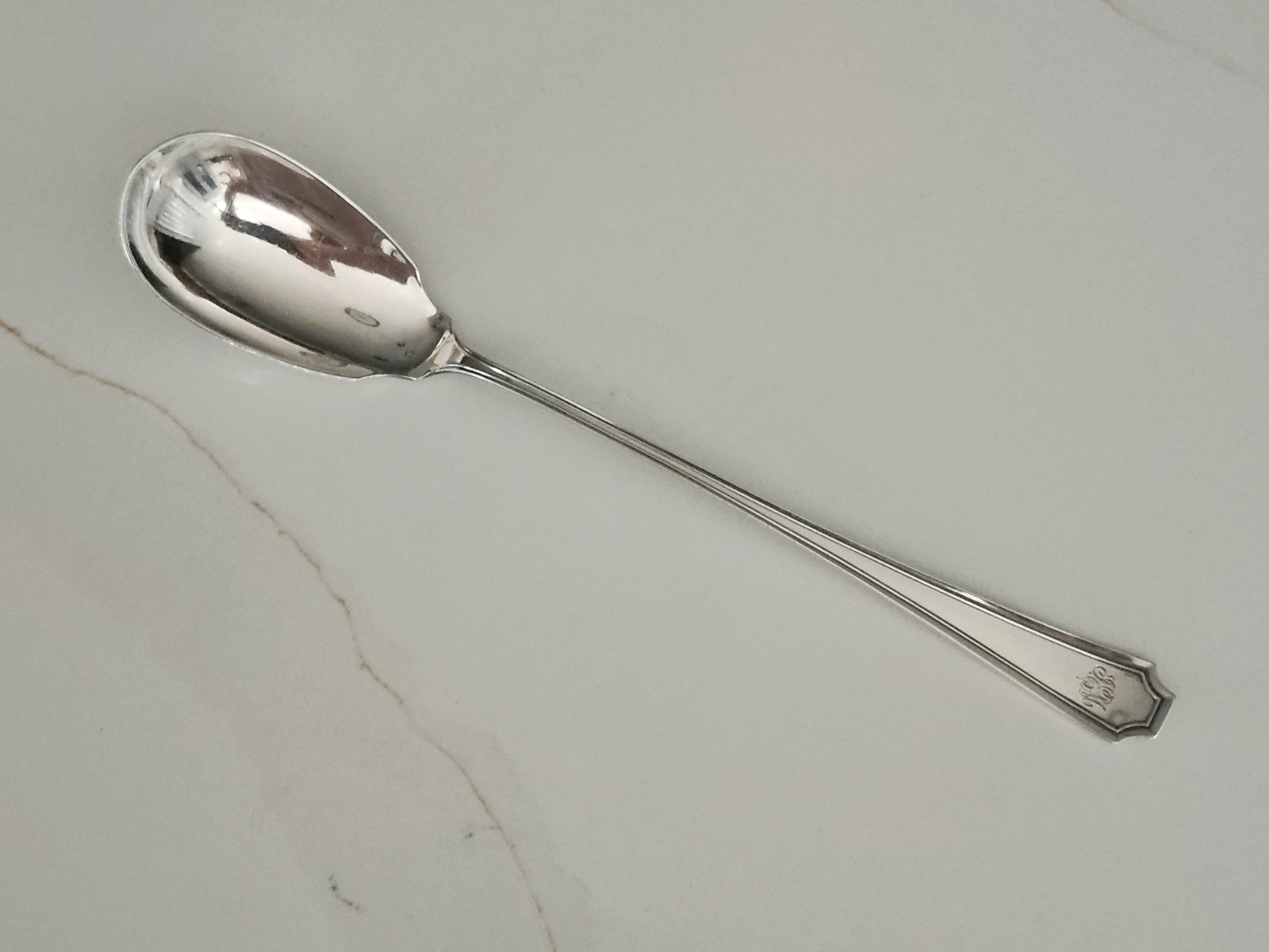Wm B Durgin Gorham FAIRFAX Sterling Silver Lettuce Serving Spoon 8-5/8\